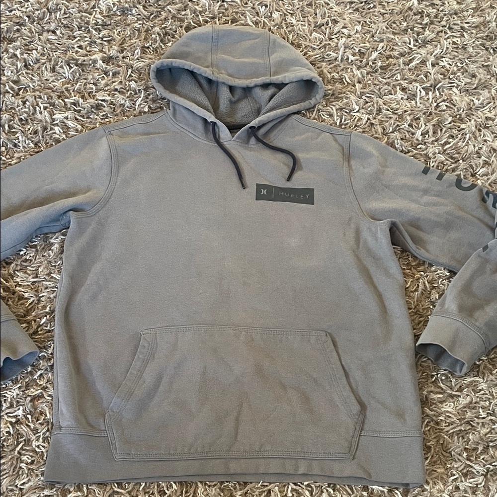 Hurley grey Men's Hoodie size medium